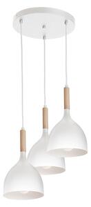 Lampadario a sospensione con filo NOAK WOOD 3xE27/60W/230V