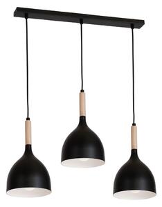 Lampadario a sospensione con filo NOAK WOOD 3xE27/60W/230V