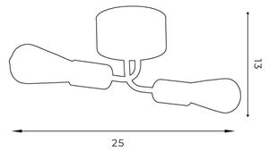 Lampadario da parete BRENDA 2xE27/60W/230V nero