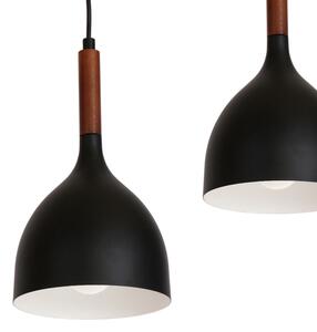 Lampadario a sospensione con filo NOAK WOOD 3xE27/60W/230V