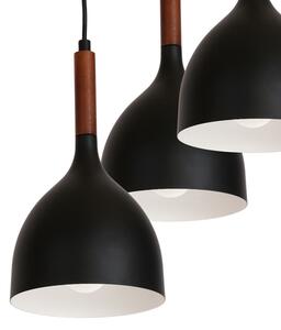 Lampadario a sospensione con filo NOAK WOOD 3xE27/60W/230V