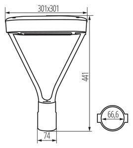 Kanlux 36435- Lampada stradale LED PARCOLI LED/30/40/50W/230V 3000/4000/6500K IP66