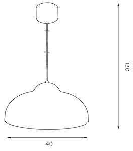 Lampadario a sospensione con filo BASCA 1xE27/60W/230V