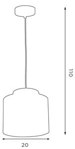 Lampadario su filo HAVARD 1xE27/60W/230V nero/ottone