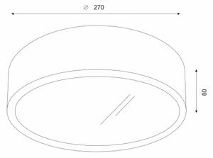Brilagi - Lampada LED da soffitto CARVALHO 1xE27/60W/230V noce 27 cm