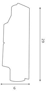 Applique WALL 2xGU10/8W/230V nero/rame