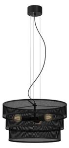 Lampadario a sospensione con filo GLUM 3xE27/60W/230V nero