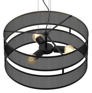 Lampadario a sospensione con filo GLUM 3xE27/60W/230V nero