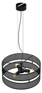 Lampadario a sospensione con filo GLUM 3xE27/60W/230V nero