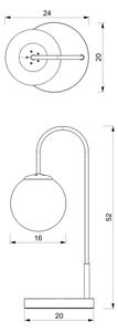 Lampada da tavolo CAMBRIDGE 1xE14/60W/230V nero