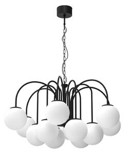 Lampadario a sospensione con catena CAMBRIDGE 12xE14/60W/230V nero