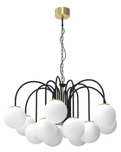 Lampadario a sospensione con catena CAMBRIDGE 12xE14/60W/230V nero/ottone