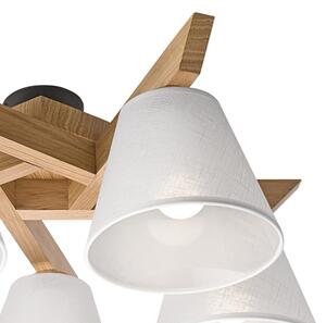 Plafoniera ANTONIO 5xE14/40W/230V rovere