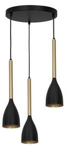 Lampadario su corda ISTAPPAR 3xE27/60W/230V nero/dorato