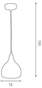 Lampadario su filo AKTAN 1xE27/60W/230V nero