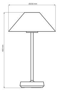 Lampada da tavolo LED dimmerabile SERENGETI LED/3,4W/5V USB 3600 mAh IP44 nero