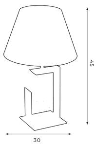 Lampada da tavolo 1xE27/60W/230V 45 cm nero/oro