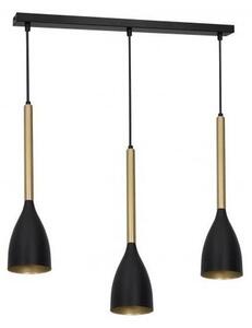 Lampadario su corda ISTAPPAR 3xE27/60W/230V nero/oro