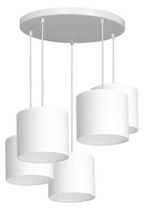 Lampadario a sospensione con filo ARDEN 5xE27/60W/230V bianco