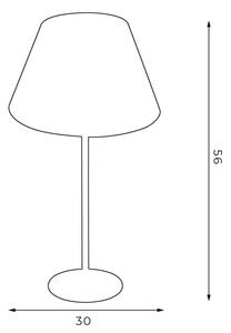 Lampada da tavolo ARDEN 1xE27/60W/230V diametro 30 cm bianco
