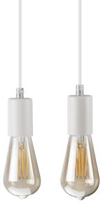 Lampadario a sospensione con filo CORTINA 2xE27/15W/230V + 2xG9/5W/230V bianco/quercia