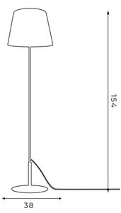 Lampada da terra ARDEN 1xE27/60W/230V viola/oro