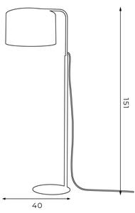 Lampada con piedistallo ARDEN 1xE27/60W/230V bianco