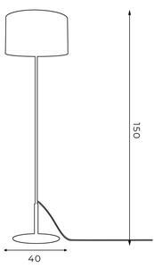 Lampada da terra ARDEN 1xE27/60W/230V verde/oro