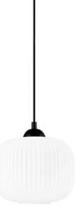 Lampadario a sospensione con filo HARMA 1xE27/15W/230V diametro 20 cm bianco/nero