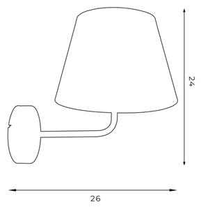 Lampada da parete ARDEN 1xE27/60W/230V nero/oro