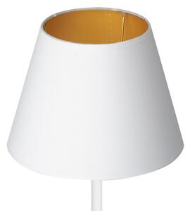 Lampada da tavolo ARDEN 1xE27/60W/230V diametro 20 cm bianco/oro