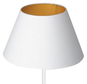 Lampada da tavolo ARDEN 1xE27/60W/230V diametro 30 cm bianco/oro
