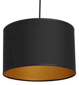 Lampadario su corda ARDEN 1xE27/60W/230V d. 25 cm nero/dorato