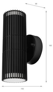 Faretto da parete per esterni LANTHEA 2xGU10/11W/230V IP44 nero