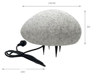 Lampada da esterno decorativa LUMISTONE 1xE27/15W/230V IP65 diam. 31,8 cm