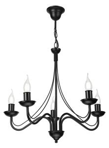 Lampadario a catena ANTON 5xE14/15W/230V nero