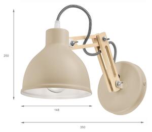 Lampada da parete MARCELLO 1xE27/15W/230V beige