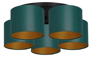 Lampadario a plafone ARDEN 5xE27/60W/230V verde/oro