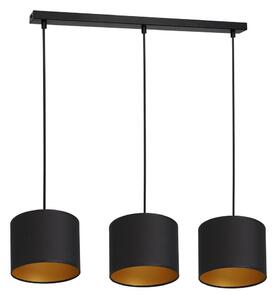 Lampadario su corda ARDEN 3xE27/60W/230V nero/dorato