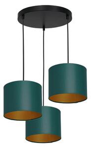 Lampadario a sospensione con filo ARDEN 3xE27/60W/230V verde/oro