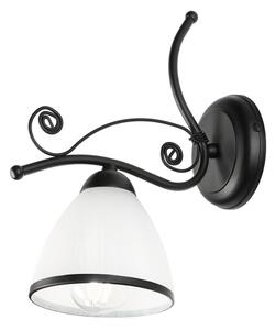 Applique RETRO 1xE27/60W/230V nero/bianco