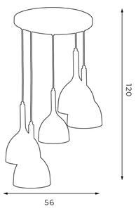 Lampadario a sospensione con filo NOAK 5xE27/60W/230V