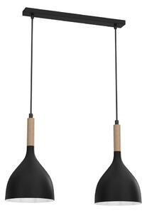 Lampadario a sospensione con filo NOAK WOOD 2xE27/60W/230V