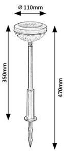 Rabalux 77177 - Lampada solare LED RGB MONOR LED/0,1W/1,2V 600mAh IP44