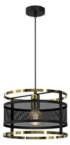 Lampadario su corda RIM 1xE27/60W/230V nero/oro