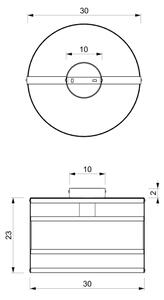 Lampadario a plafone RIM 1xE27/60W/230V nero/oro