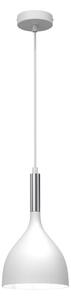 Lampadario a sospensione con filo NOAK 1xE27/15W/230V bianco/cromo