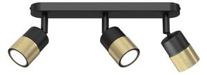 Luce Spot MIZU 3xGU10/8W/230V nero/ottone