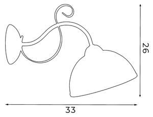 Lampada da parete ANTICA 1xE27/60W/230V