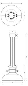 Lampadario a sospensione con filo HELSING 1xE27/60W/230V cromo opaco